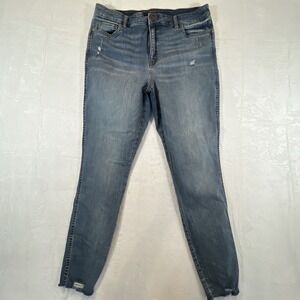 KUT From The Kloth Jeans Fab Ab Toothpick Skinny Size 16 High Rise Blue distress